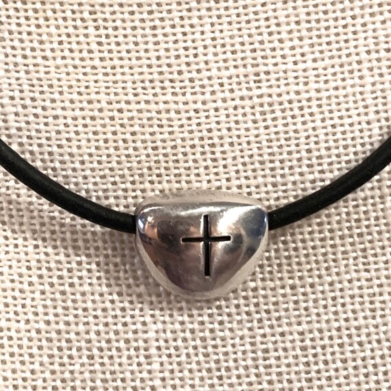 James Avery Faith Slider On Leather Necklace - Shield Of Faith Pendant James Avery James Avery Faith Slider On Leather Necklace - Shield Of Faith Pendant James Avery