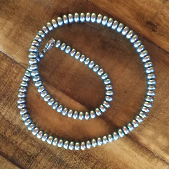 【HYERES LOR】23SS★ H edition Dark Gray Pearl Bead Necklace Tahiti-Pearl-necklace-12-14-mm