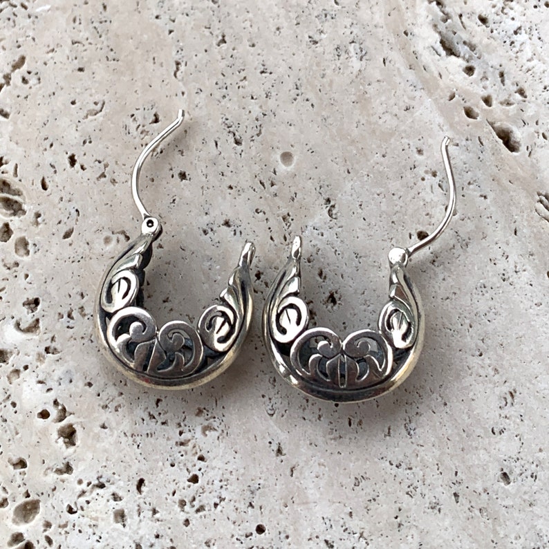 Silpada Jewelry Filigree Hoop Earrings. Sterling Silver. Etsy
