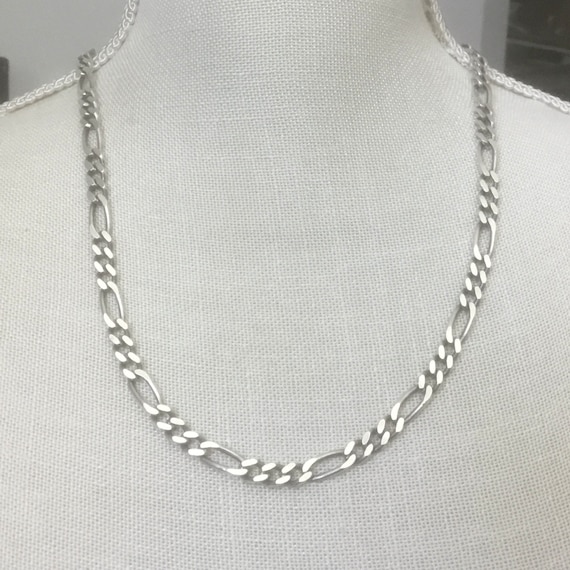 Figaro Chain Necklace. Sterling Silver. - image 1