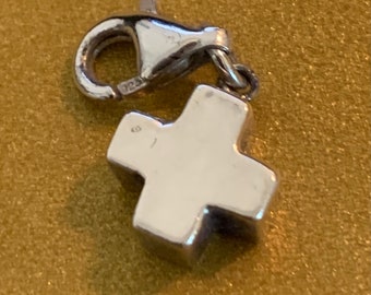 JewelsObsession Sterling Silver 35mm Cross Charm w/Lobster Clasp JewelsObsession Sterling Silver 35mm Cross Charm w/Lobster Clasp