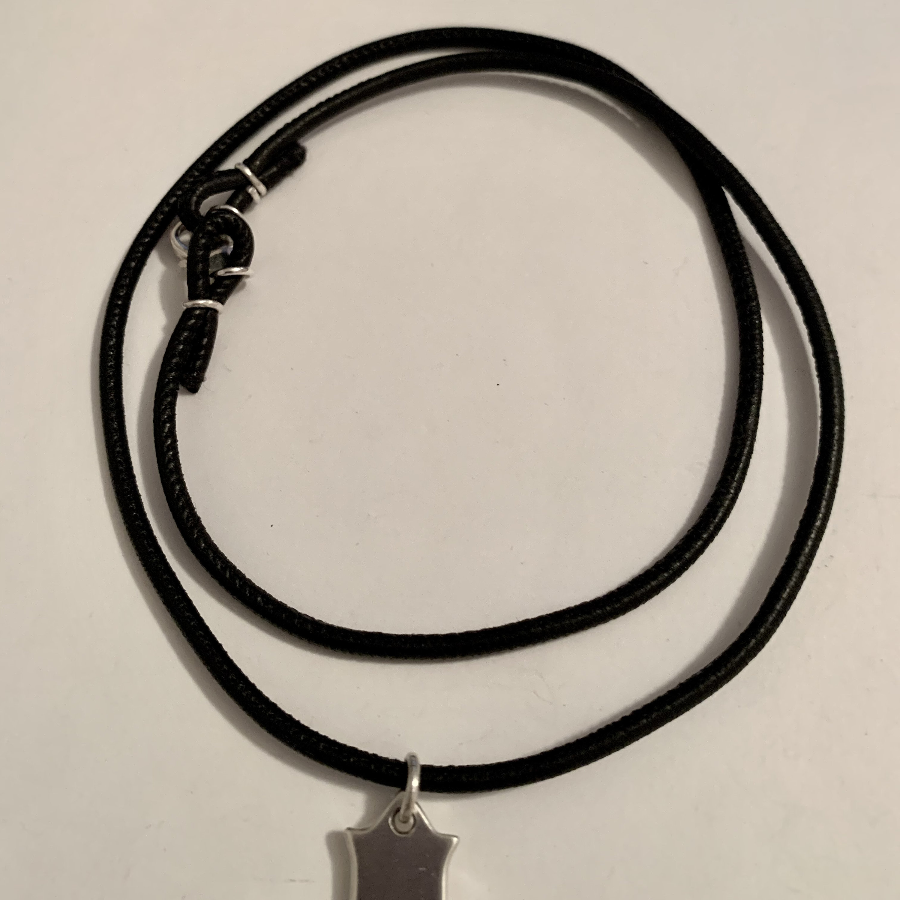 James Avery Braided Black Leather Necklace - 22 in.