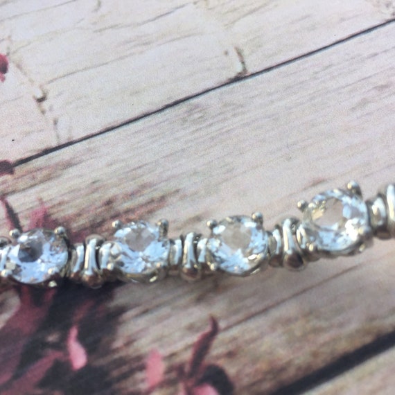 Cubic Zirconia Tennis Bracelet. Sterling Silver. - image 5