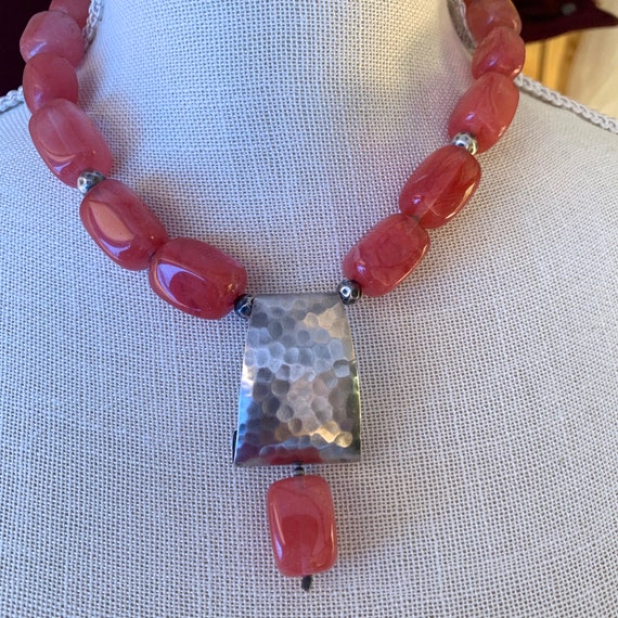 Silpada Cherry Quartz N1188 Nugget Necklace.