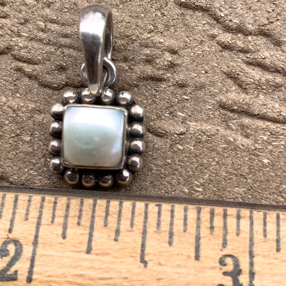 Silpada Button Frame Square Pearl Pendant and Ear… - image 6