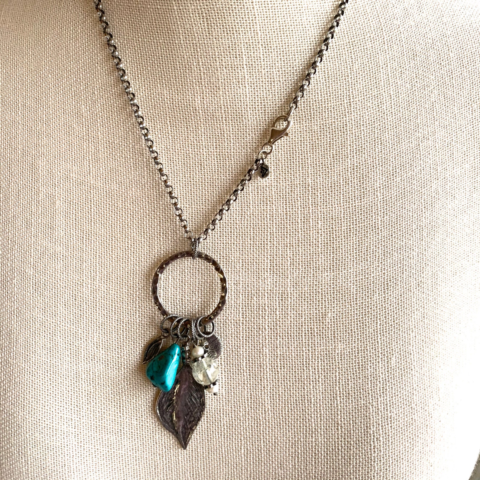 Silpada Turquoise Leaf Necklace. Sterling Silver. - Etsy UK