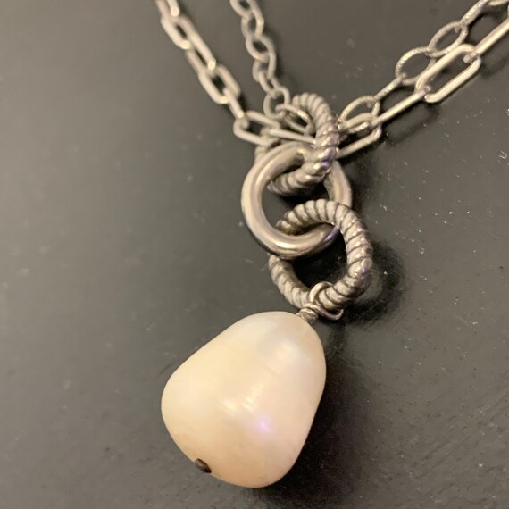 Silpada Pearl Double Chain Necklace 