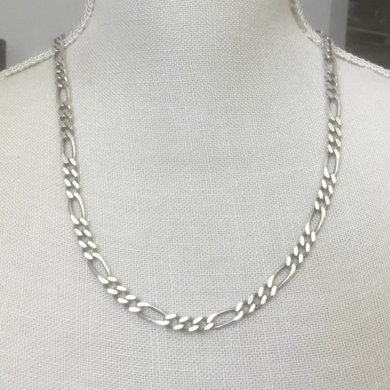 Figaro Chain Necklace. Sterling Silver. - image 7