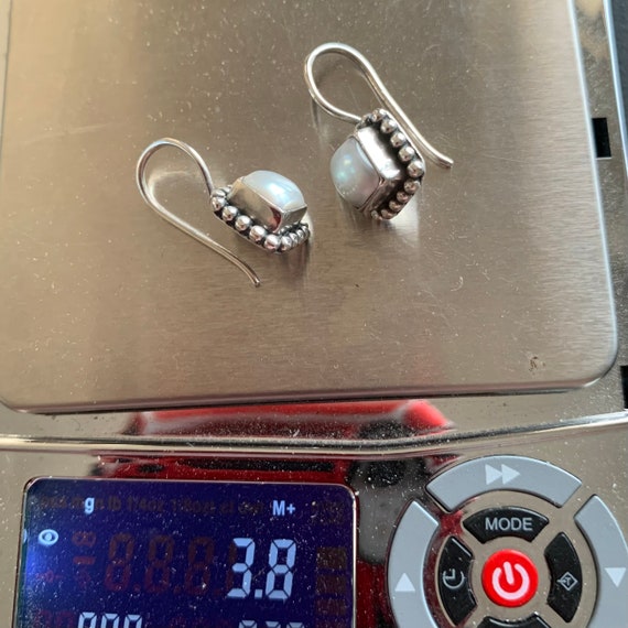 Silpada Button Frame Square Pearl Pendant and Ear… - image 9