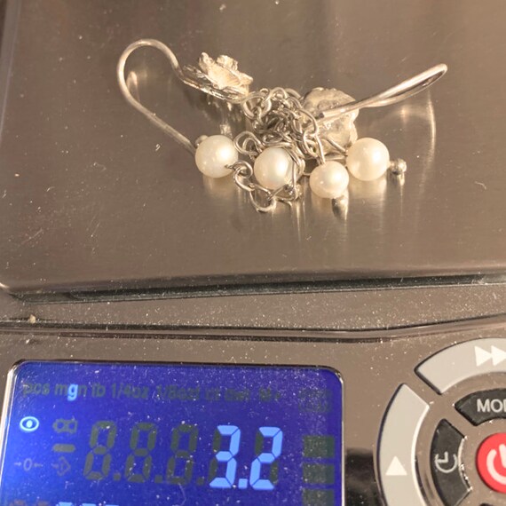 ★TATIANA★ Silver 925 Present Pearl Rose Earrings EC3102 50 Tatiana Pearl Earrings