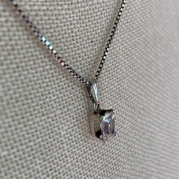 Cubic Zirconia Necklace. Sterling Silver. - image 4