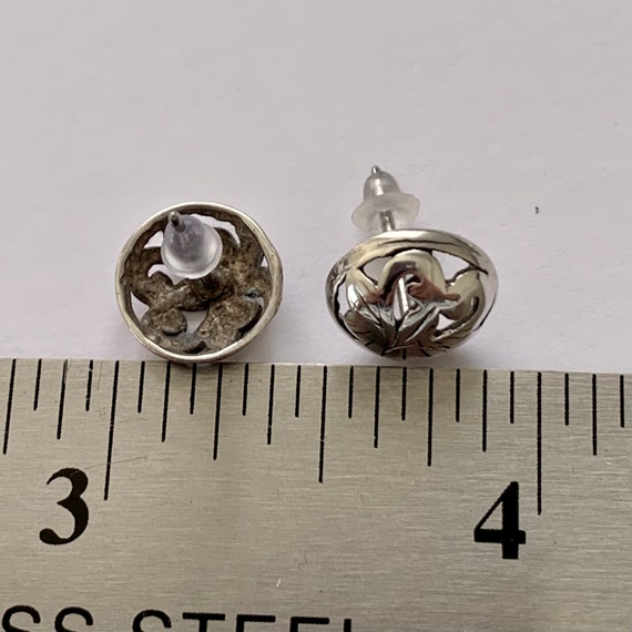 Heart Filigree Earrings. Sterling Silver Post. - image 5