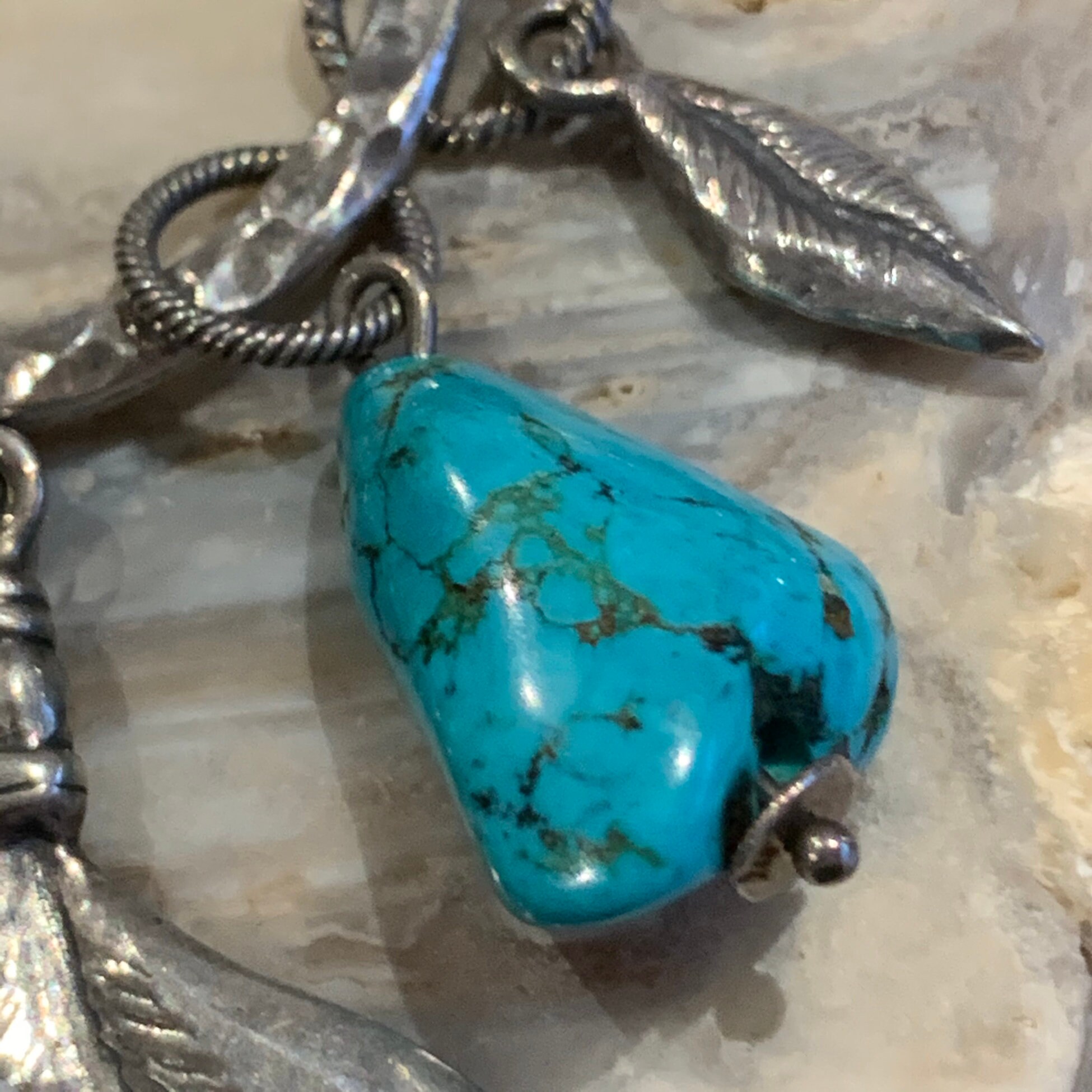 Silpada Jewelry Turquoise Leaf Necklace. Sterling Silver. Etsy