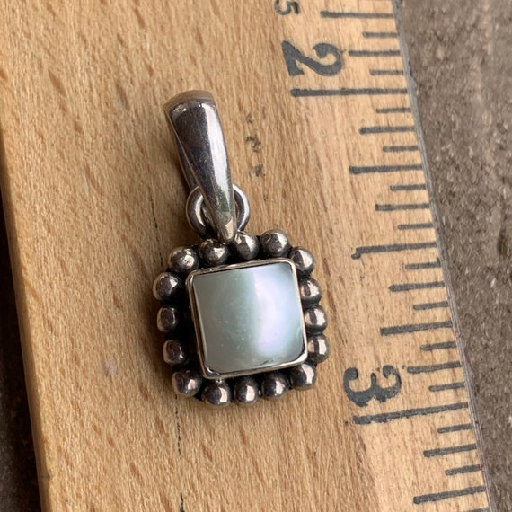 Silpada Button Frame Square Pearl Pendant and Ear… - image 5