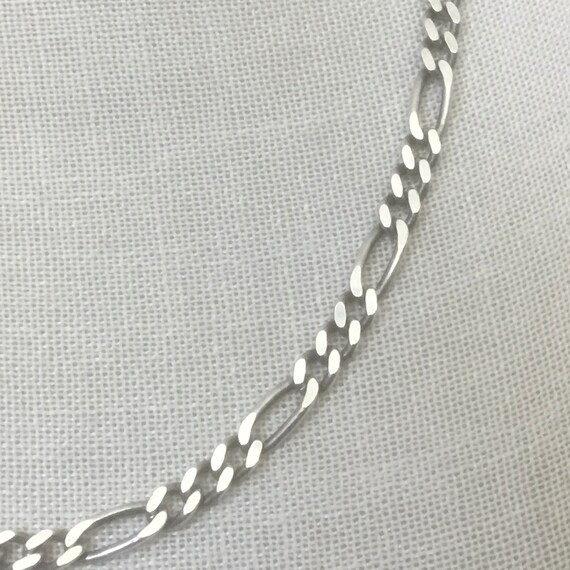 Figaro Chain Necklace. Sterling Silver. - image 3