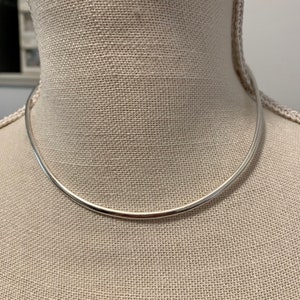 Omega Choker. Sterling Silver Necklace.