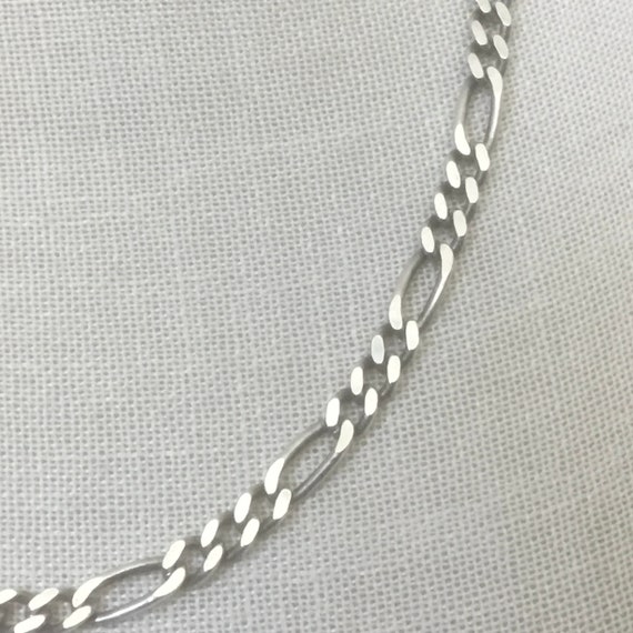 Figaro Chain Necklace. Sterling Silver. - image 8