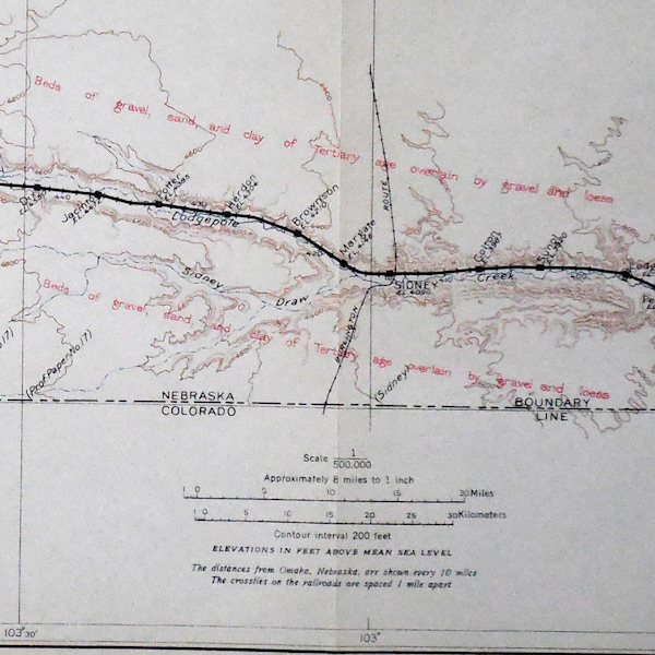 Lodgepole Ne Map Etsy