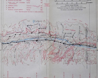 1915 Colorado Railroad Antique Map--Amity, Granada, Lamar, Wiley, Prowers, Caddoa, Hasty CO--Santa Fe Railway. Antique Original Vintage