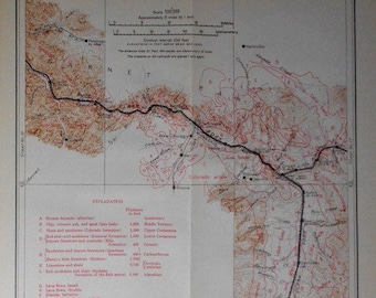1915 Montana Railroad Map Clinton Ravenna Benita, Garrison, Dempsey, Hell Gate, Garnet Range MT. Northern Pacific Rail Antique. Map Vintage