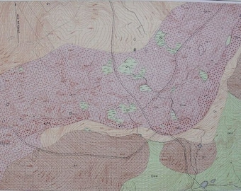 1908: Glacial Moraine near Hackettstown New Jersey (Northwest of). Antique Topographic Map. Original Lithograph. Over 100 years Old.