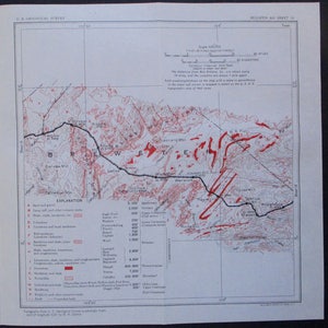 May include: A vintage U.S. Geological Survey map of Texas, featuring contour lines, geological formations, and place names. The map includes a scale of 1 inch equals 8 miles and a contour interval of 200 feet.