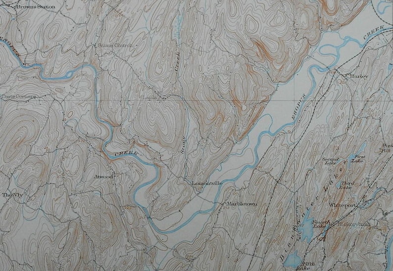 1908 Hurley, Lomontville, Whiteport, Marbletown, Esopus Creek, New