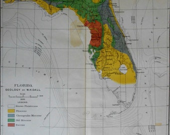 Geological Map of Florida Etsy - Il 340x270.794611716 Rtlu 