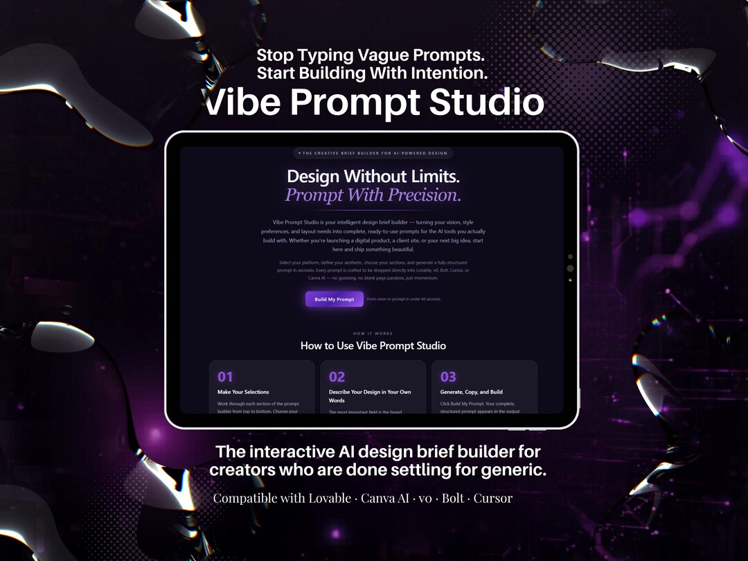 Vibe Prompt Studio: AI Design Prompt Generator for Canva, Lovable ...