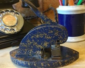 Antique cast iron paper embossing press stamp, c1900 s.