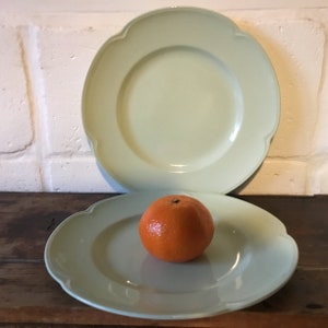 Johnson Bros Greendawn luncheon plates, set of 2, c1950s.