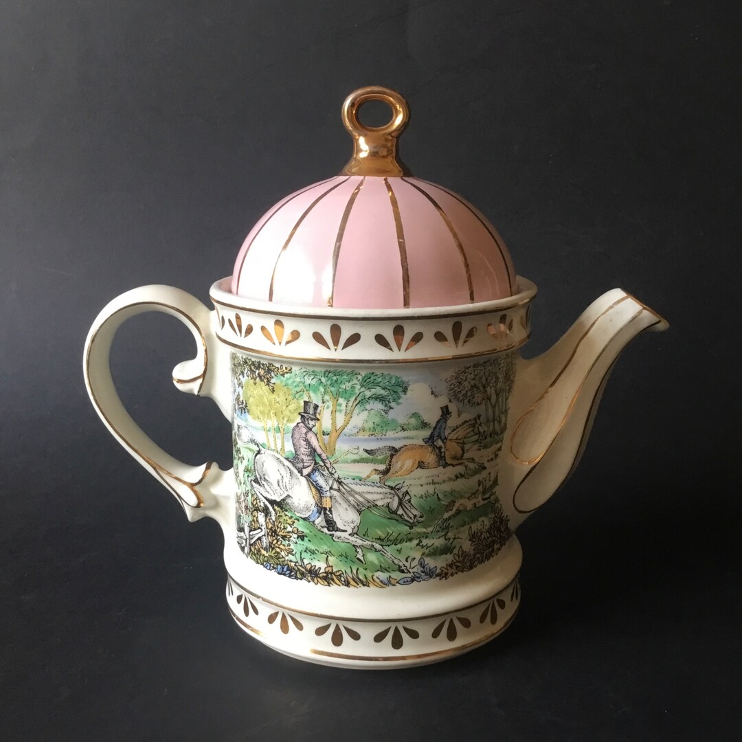 Vintage Sadler Teapot, hunting, C1980s. Etsy