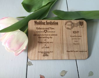 postcard wedding invitations etsy wedding invite postcards