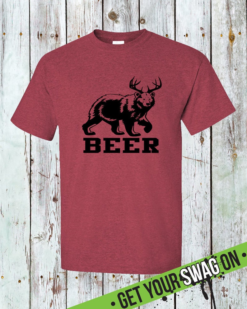 Beer Bear Shirt Swag Art Designs T Shirt Favorite Drinking Etsy