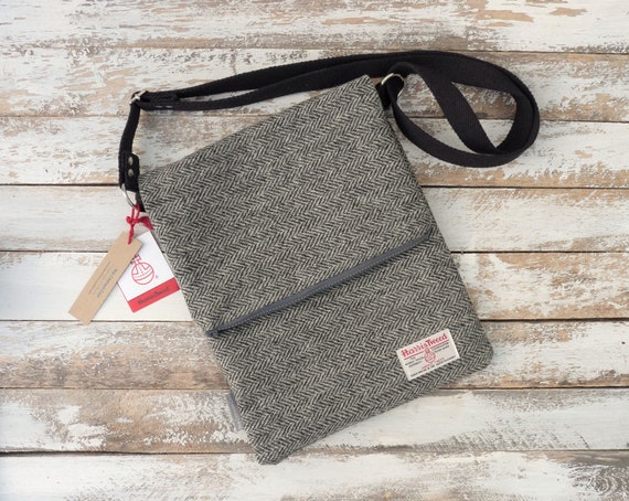 harris tweed messenger bag mens