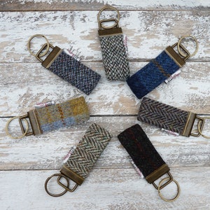 Harris Tweed Key Fob, Key ring, Tartan Scottish Gift, Wedding Gift, Gifts for Men, Keyring, Key Chain, Keychain, Outlander