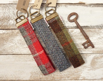 Harris Tweed Key Fob, Keyring, Tartan Scottish Gift, Corporate Gift, key ring, Key Chain, keyfob, Outlander, Hotel keyring, NC500 Souvenir