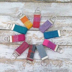Harris Tweed Key Fob, Key ring, Tartan Scottish Gift, Ladies Gift, Keyring, Key Chain, Keychain, Outlander, Handmade gift, Plaid gift