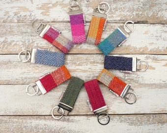 Harris Tweed Key Fob, Key ring, Tartan Scottish Gift, Ladies Gift, Keyring, Key Chain, Keychain, Outlander, plaid keyfob