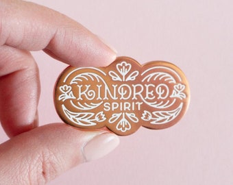 SECONDS Kindred Spirit Enamel Pin / Friendship Love Anne Shirley Accessories Brooch Green Gables Spirits Gift Jewelry