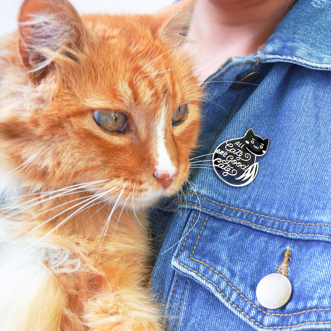 All Cats Are Good Cats Enamel Pin cute neko cat enamel pin Etsy