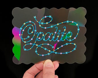 Opalite Suncatcher Sticker: Rainbow Window Decal