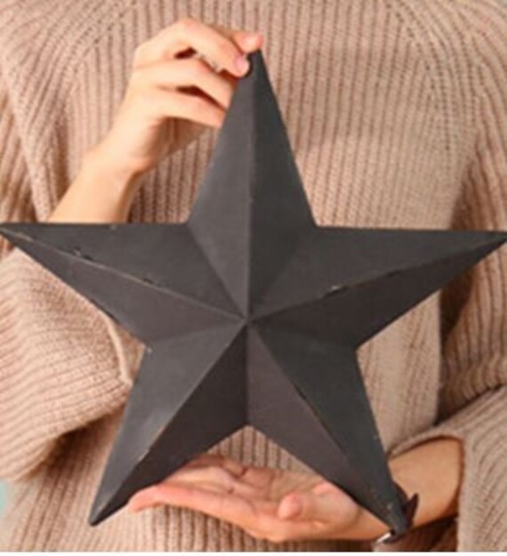 Large Tin Barn Stars Decor Home Interior Star Metal Etsy