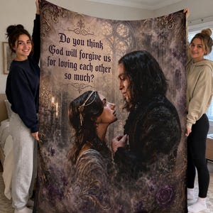 Dracula Movie Blanket, Dracula A Love Tale, Vlad and Elisabeta, Gothic Romance, Romantic Gift for Her