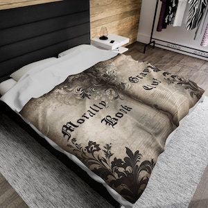 Morally Gray Book Club Book Blanket Book Lover Blanket Reading Blanket Bookish Blanket Velveteen Blanket Booklover Blanket Reader Blanket