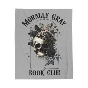 Morally Gray Blanket, Mood Reader, Cozy Reading Blanket, Dark Academia, Gothic Romance, Romantasy, Dark Romance Reader Gift image 5