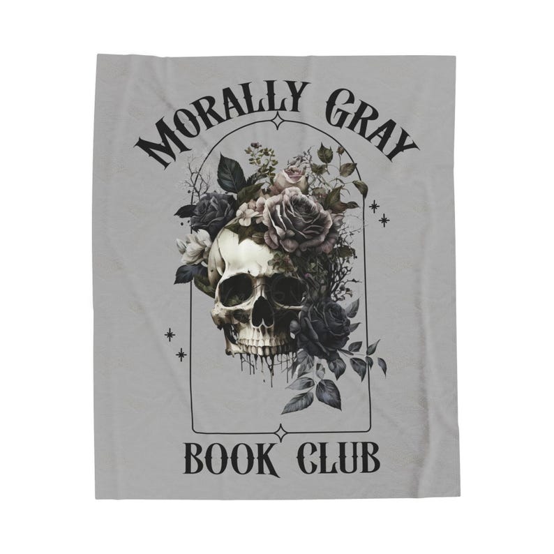 Morally Gray Blanket, Mood Reader, Cozy Reading Blanket, Dark Academia, Gothic Romance, Romantasy, Dark Romance Reader Gift image 5