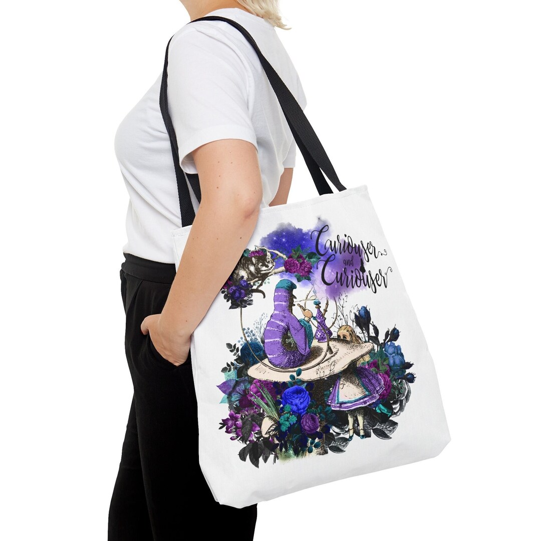 Curiouser and Curiouser Tote Bag Alice in Wonderland Tote Bookish 