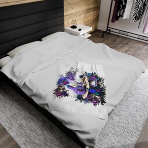 Alice in Wonderland Velveteen Blanket Curiouser and Curiouser Alice Blanket Classic Book Blanket Wonderland Blanket Bookish Reading Blanket 30" × 40"