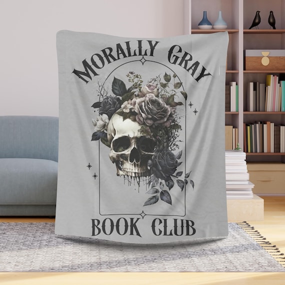 Morally Gray Blanket, Mood Reader, Cozy Reading Blanket, Dark Academia,  Gothic Romance, Romantasy, Dark Romance Reader Gift